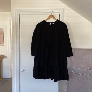 ZARA Black Tiered Mini Dress